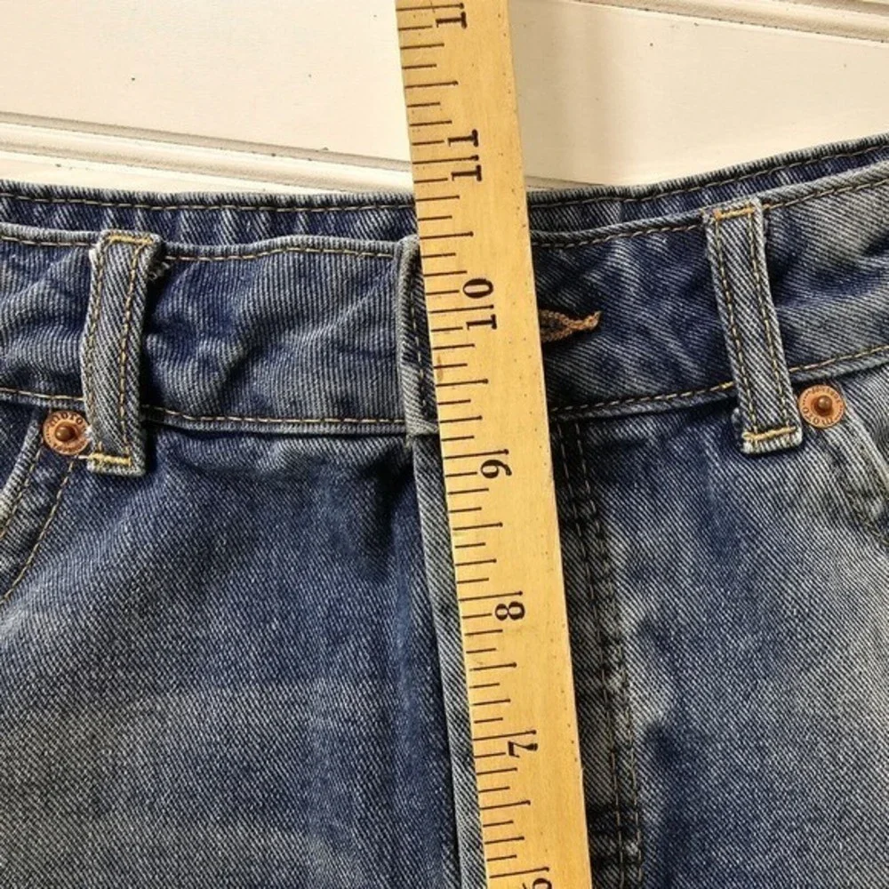 Topshop Moto Jean Shorts Women's Button Fly Size‎ 8 - Picture 8 of 10